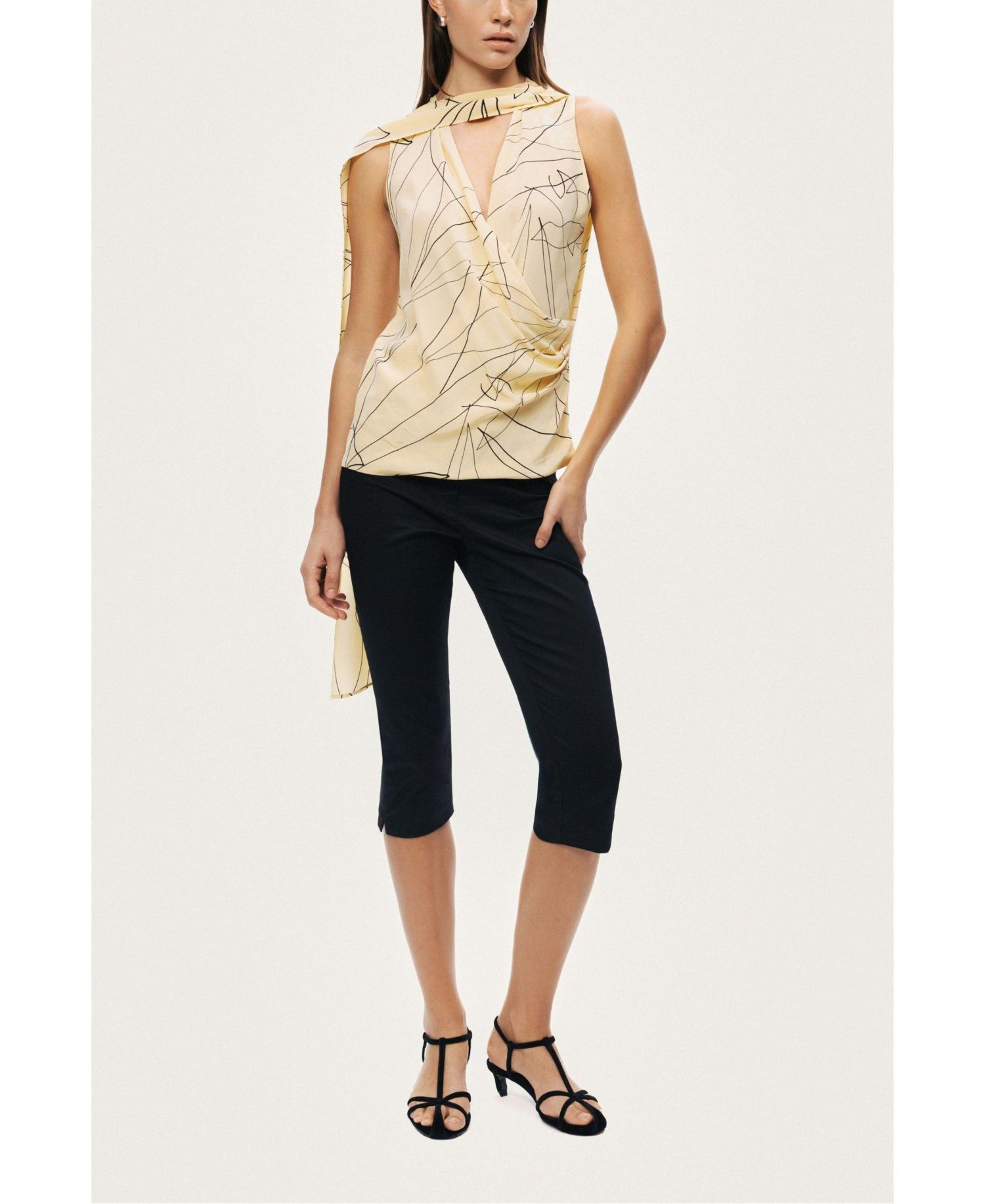 Women's Shawl Detail Blouse