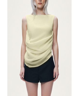 Women's Draped Sleeveless Blouse