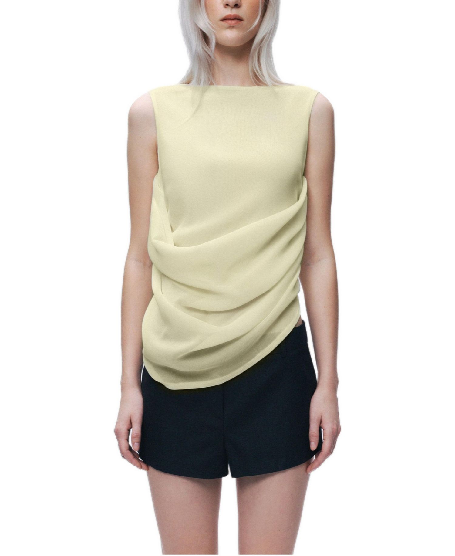 Women's Draped Sleeveless Blouse