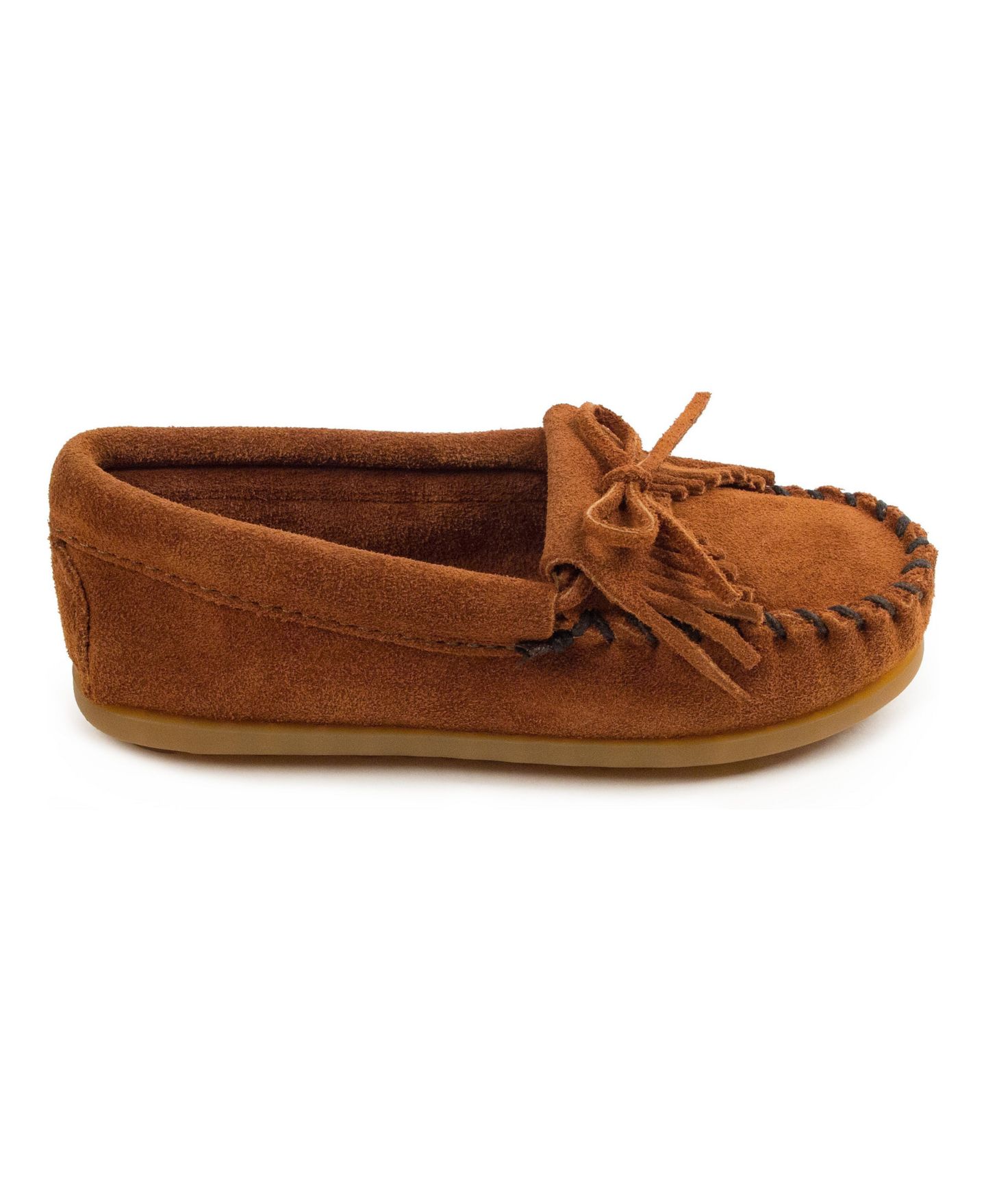 Детские замшевые мокасины Minnetonka Kilty, цвет: Коричневый — фото 2
