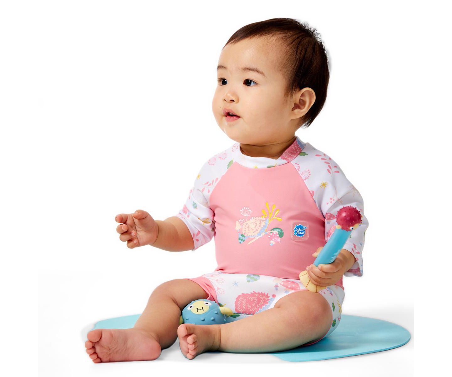 Детский солнцезащитный костюм Splash About Happy Nappy с купальным подгузником, цвет: Тёмно-зелёный — фото 2