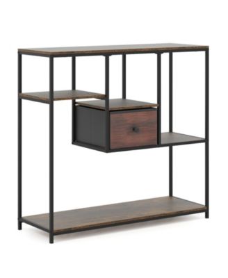 Behind Couch Console Table with Storage, Slim Entryway Sofa Table