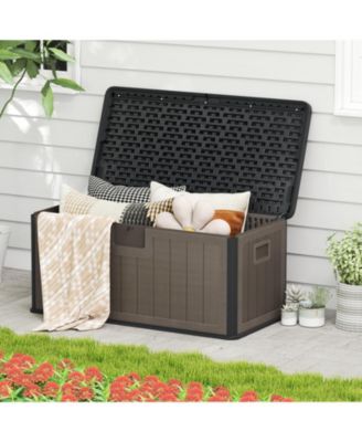  Waterproof HDPE Deck Box with Lockable Lid and Gas Strut