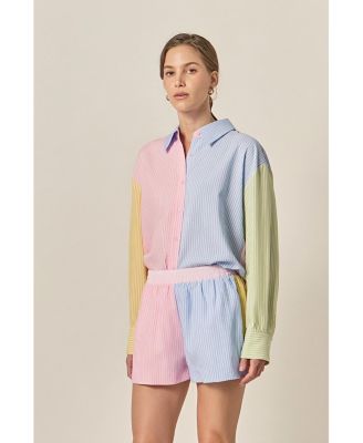 Women's Color Block Stripe Shirt