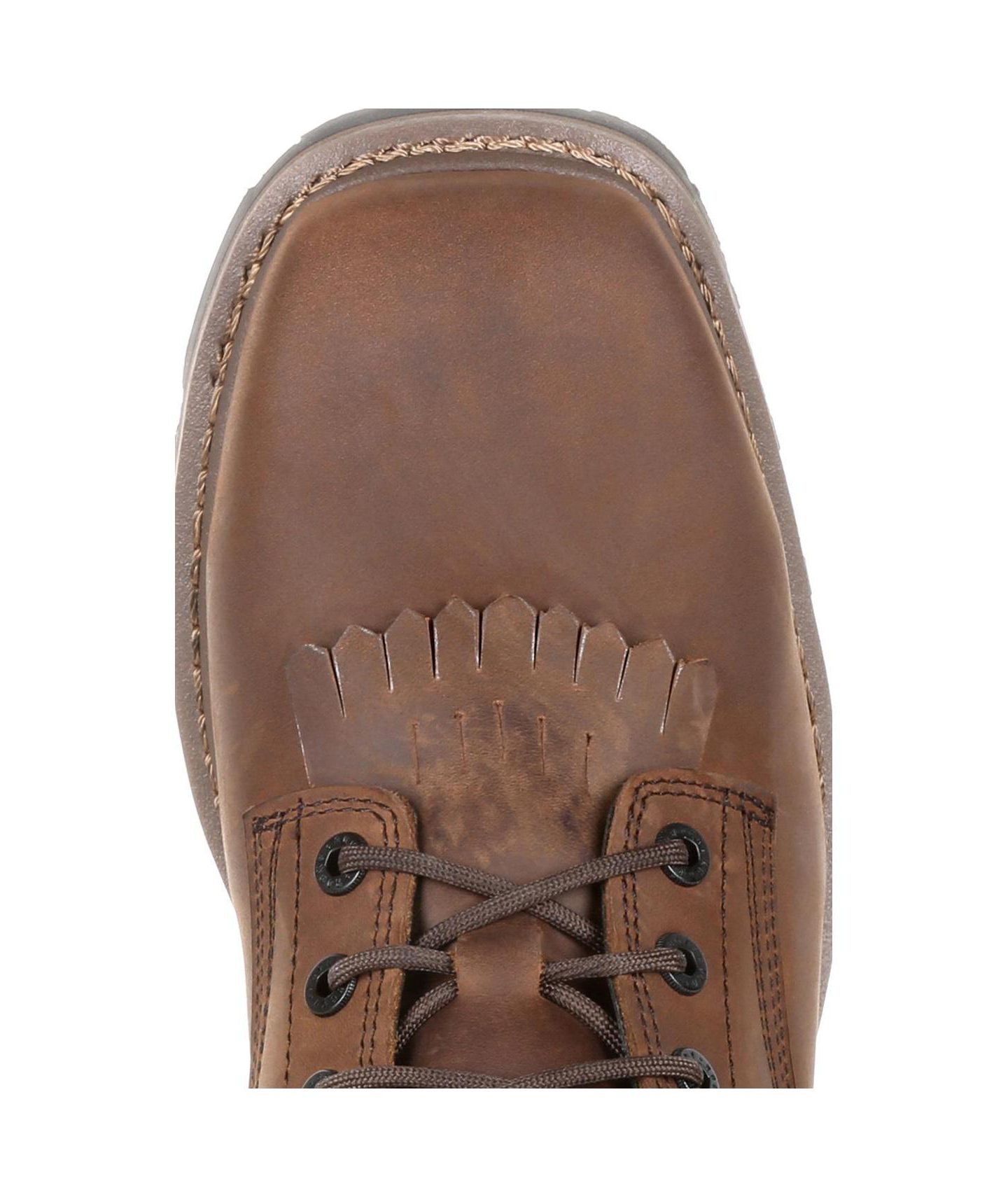 Мужские ботинки ROCKY Square Toe Logger Waterproof Work Boot, цвет: Тёмный коричневый — фото 7