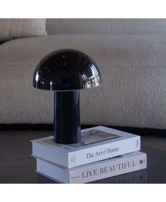Celia Portable LED Table Lamp with Dome Mushroom Shade