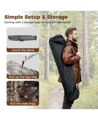 2-6 Person Side-by-Side Hunting Blinds Double One-way See-through Ground Blinds