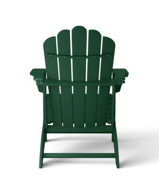 Outdoor Patio HDPE Adirondack Chair With Cup Holder and Table Set