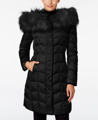 tahari hooded puffer jacket