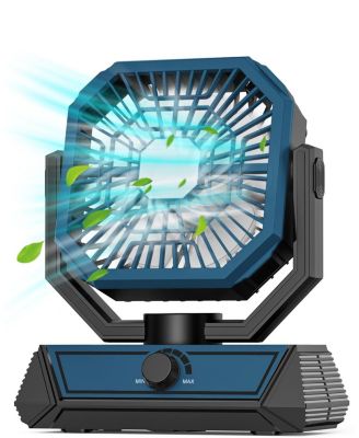 Portable Fan Rechargeable LED Lantern Camping USB Travel Home 20000mAh