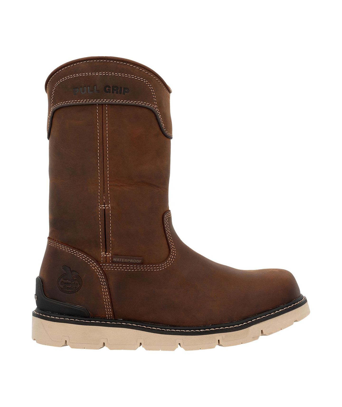 Мужские ботинки GEORGIA BOOT Carbon Flex Wedge 11inch Pull On Waterproof Carbon Toe Work Boot, цвет: Коричневый — фото 2