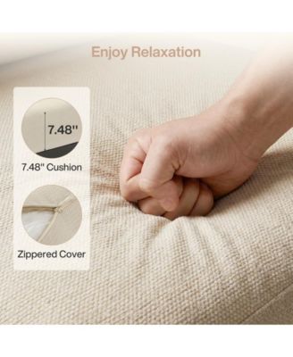 Patio Chair with Cushions, Outdoor Sofa with Metal Frame & Thick Seat Cushion, Modern Lounge Chair for Patio, Porch, Poolside