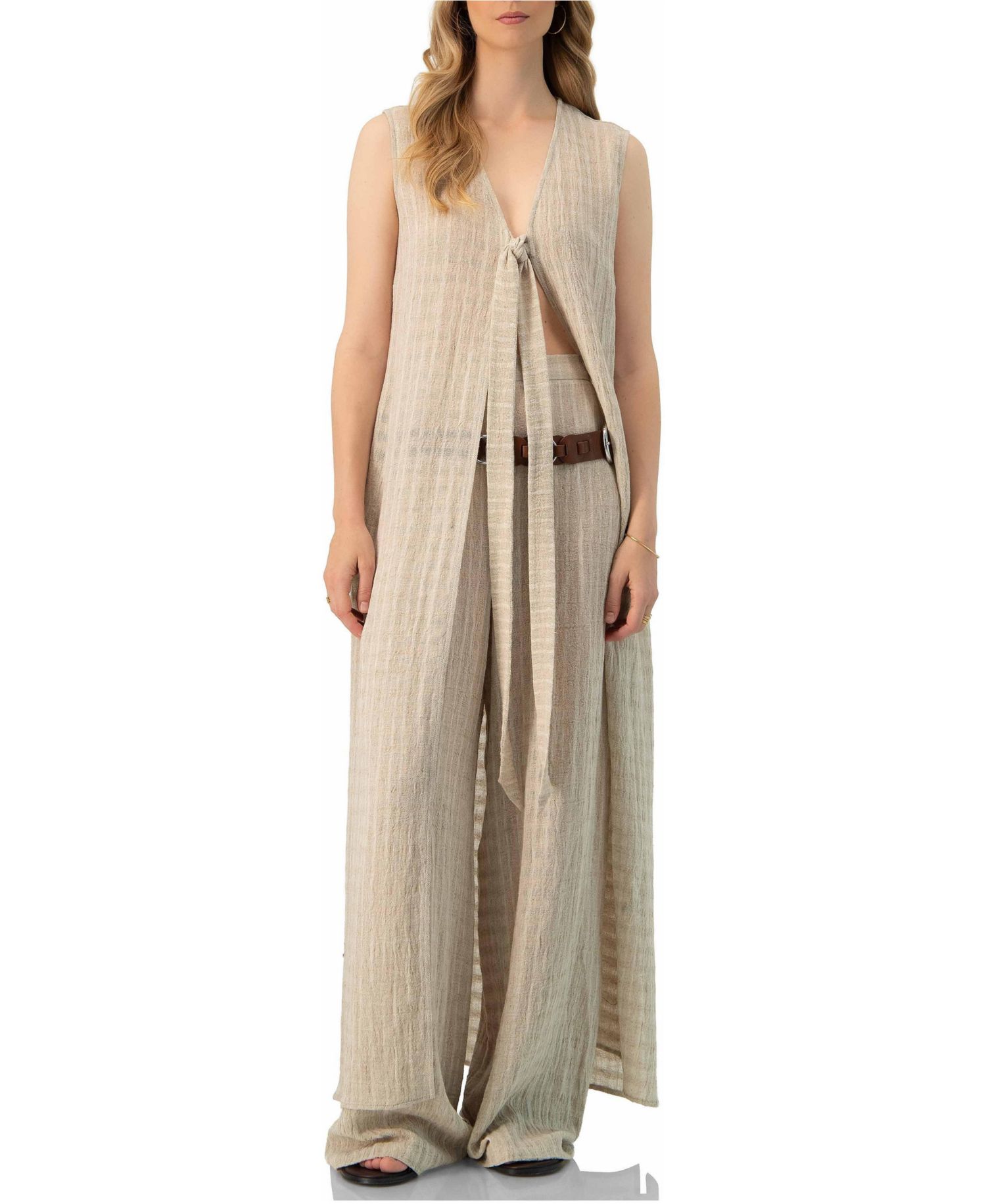 Women's Long Light Weight Sleeveless Tunic
