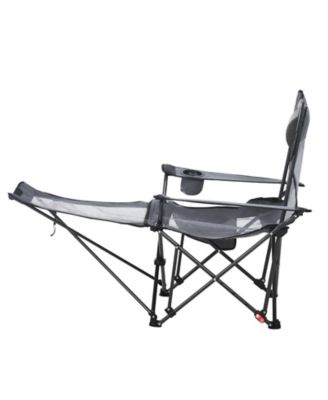 Reclining Camping Chair with Headrest and Foot Rest 220 lbs