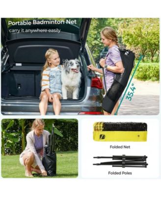 Adjustable Height Foldable Badminton Volleyball Pickleball Tennis Net Indoor Outdoor Portable Stable Durable