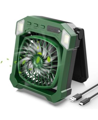 Camping Fan Solar Rechargeable Portable Outdoor Light 10000mAh