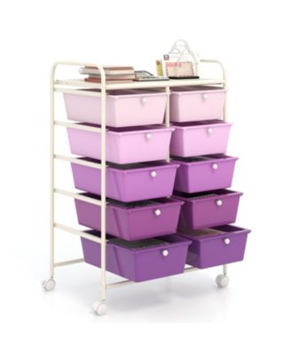 10-Drawer Rolling Storage Cart