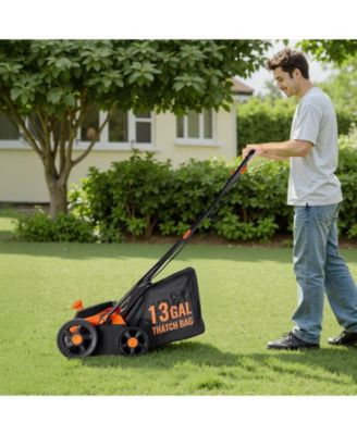 2-in-1 Electric Dethatcher and Scarifier, 13-Inch, 13 Amp Corded Lawn Tool