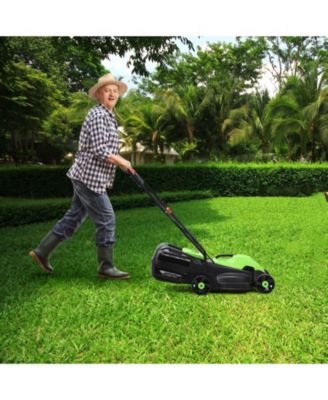 13 Inch Electric Push Lawn Corded Mower with Grass Bag