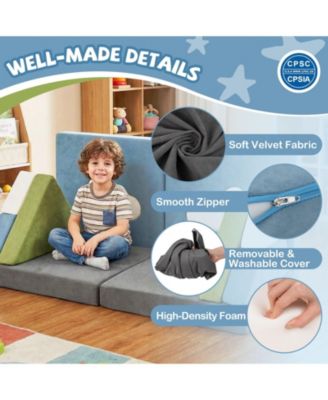 12 Pieces Snow Mountain Theme Toddler Foam Building Fort