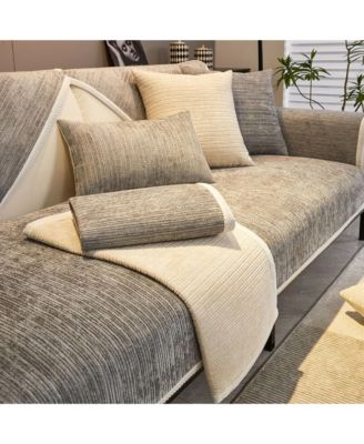 Striped Chenille Couch Cover, 35.4x70.9 inch