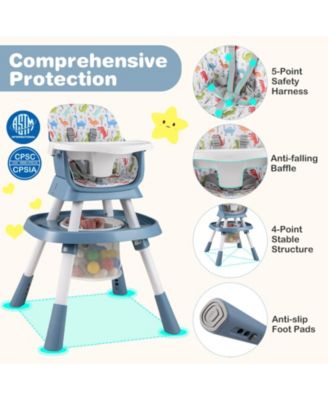 16-in-1 Baby High Chair with Activity Center and Booster Seat for Babies and Toddlers