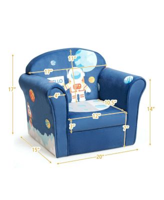 Kids Astronaut Armrest Upholstered Couch