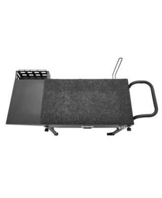 Foldable Outdoor Grill Cart 31x17 Inch with Side Table and Hooks