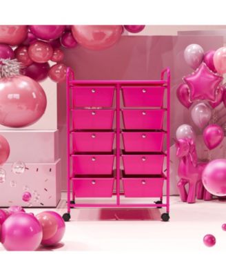 10-Drawer Rolling Storage Cart