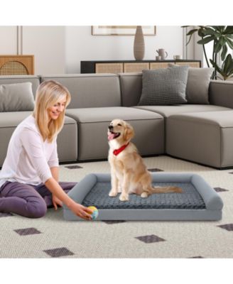 Orthopedic Dog Bed L 44.5x35 in Foam Sofa Removable Cover
