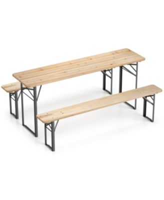 Folding Picnic Table with Benches for 6 Portable Camping Table