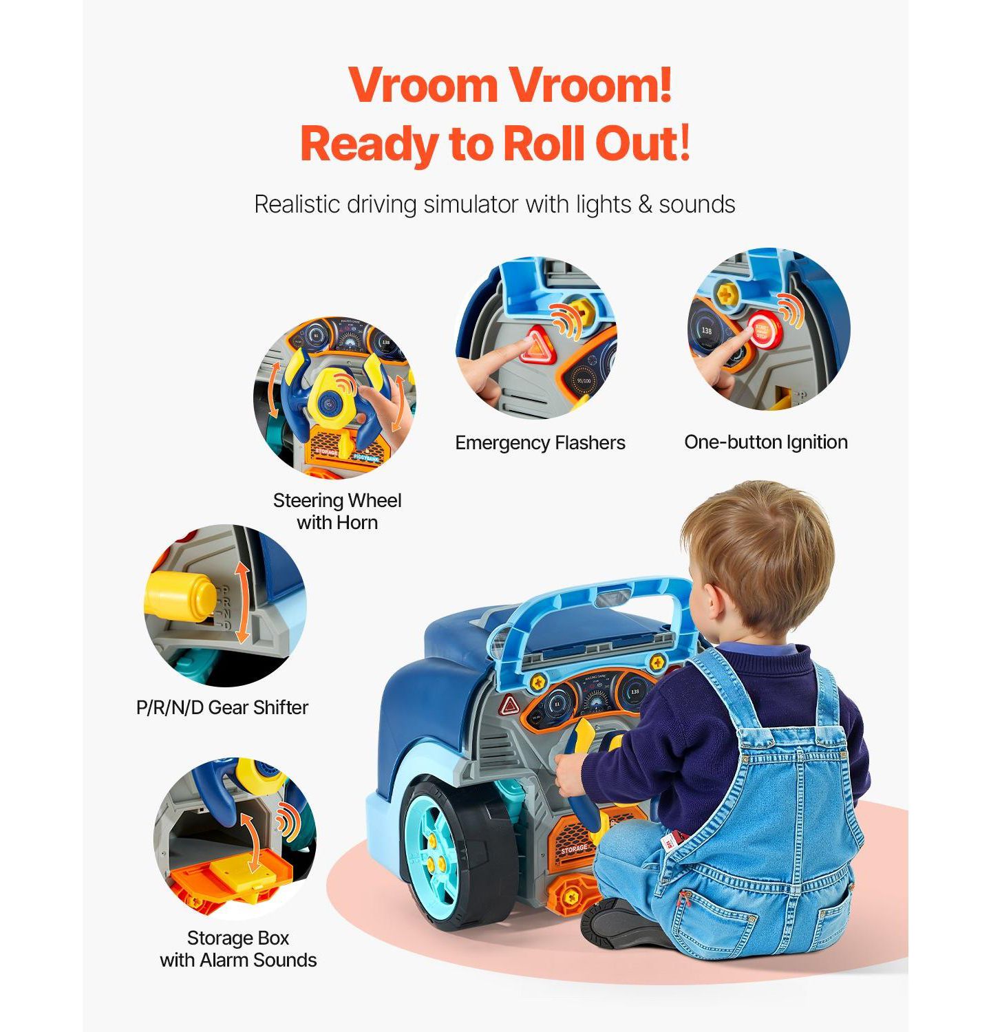 Детский конструктор Mecale Engine Building Kit 60-Piece Building Set, Ages 3+, цвет: Синий — фото 7