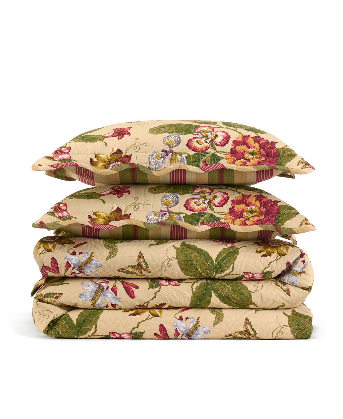 Waverly Laurel Spring Cotton 3-Pc. Quilt Set