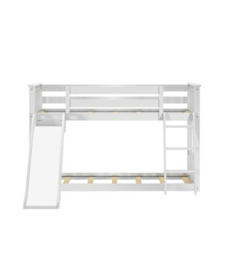 Low Bunk With Easy Slide  Farmhouse Curtain