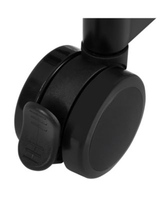 Large Foldable Elevated Pet Lounge Bed with wheels and side storage bags, sturdy raised design, portable and convenient