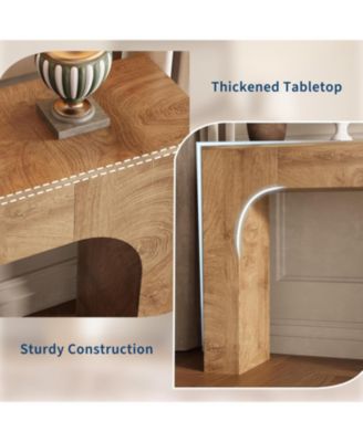 Long Console Table for Entryway,Slim Narrow Entrance Tables Farmhouse Wood Sofa Table Behind Couch for Entrance