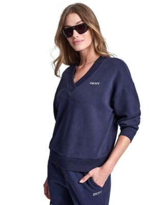 Sport Women's Metallic Bubble Logo V-Neck Sweatshirt