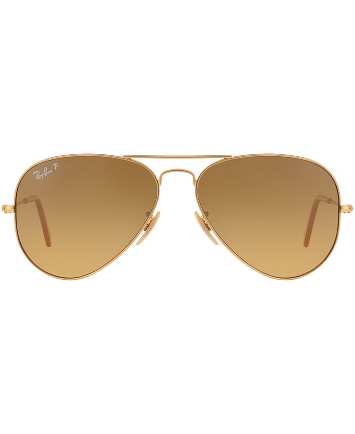 Ray-Ban Polarized Sunglasses, RB3025 58 Aviator - Macy's