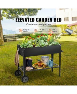 42.5 x 19.5 x 31.5 in Galvanized Metal Raised Planter Box