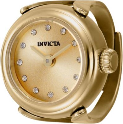 Women's 44483 Mini Quartz 2 Hand Dial Ring Watch