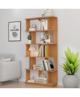 31.5"x64.56" 5-Tier Open Bookshelf MDF Display Shelving