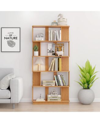 31.5"x64.56" 5-Tier Open Bookshelf MDF Display Shelving