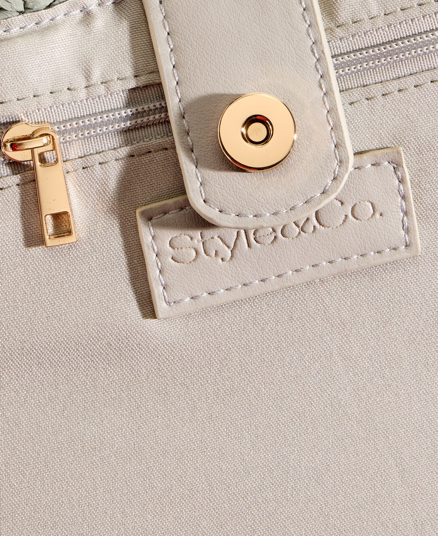 Marled Cut Out Straw Tote