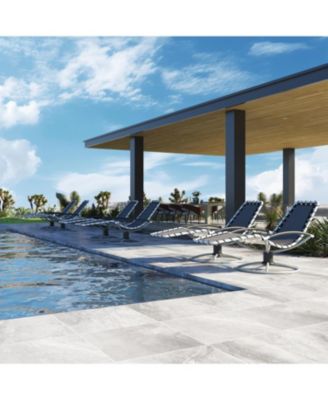 360degree(s) Rotating Patio Chaise Lounge Chair - Heavy-Duty Iron Frame - S-Shaped Design - Quick-Dry Textilene - Ideal for Poolside, Backyard