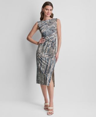 satin side knot midi dress ASOS Design - Midi Dress - Women - Polyester/Spandex - XS