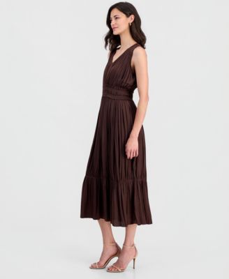 elie tahari dresses 54.5L from shoulder to hem Mock neckline Sleeveless Ankle length A Women's Elie Tahari Black Dresses