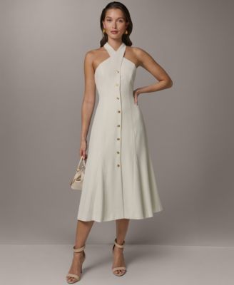 navy blue dress for baby girl Women's Ivory Midi Dresses main image 0