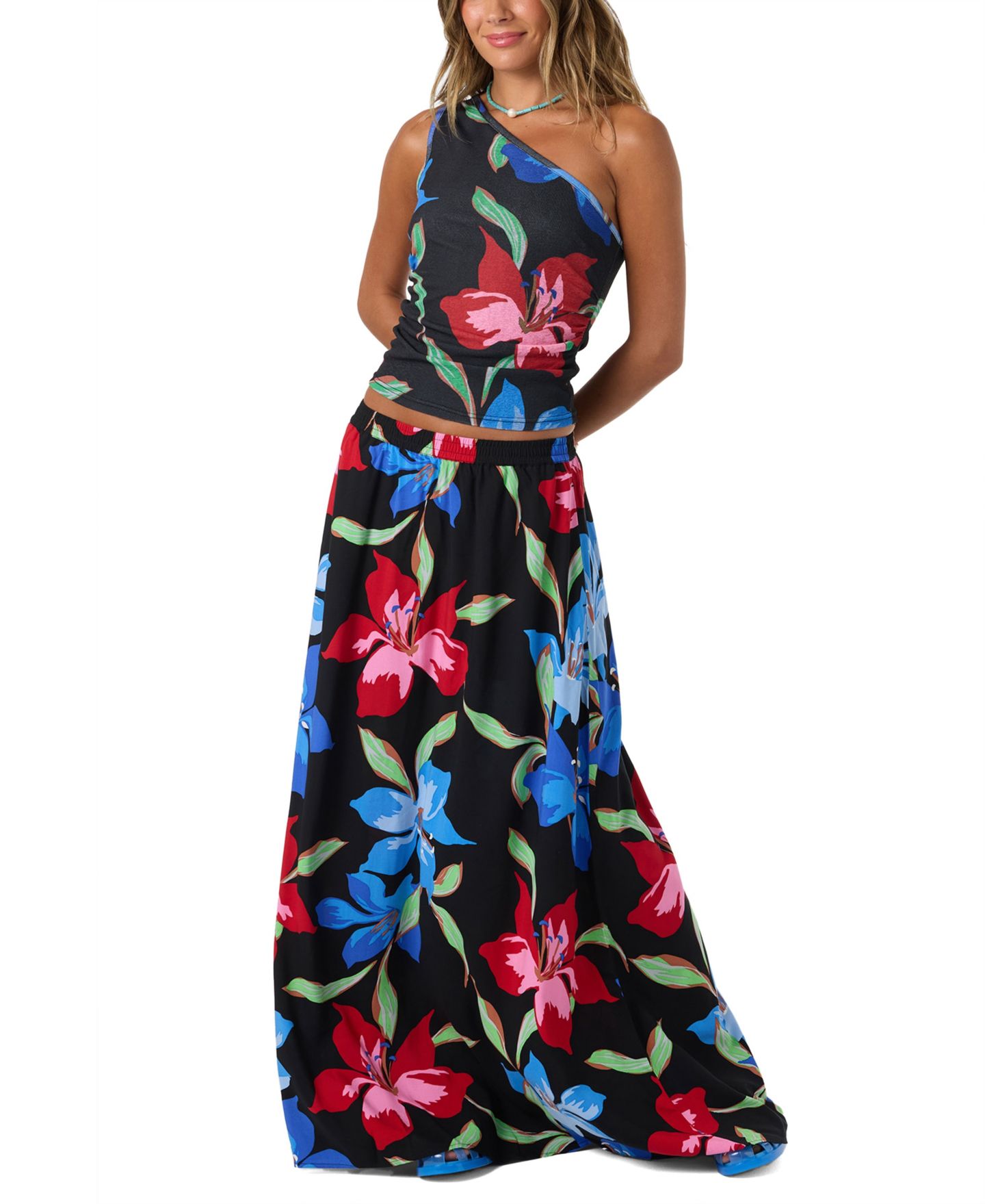 Женская юбка O'Neill Lindon Floral Pull-On, цвет: Чёрный — фото 2