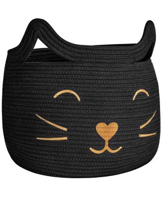 Woven Cotton Rope Storage Basket Laundry Organizer