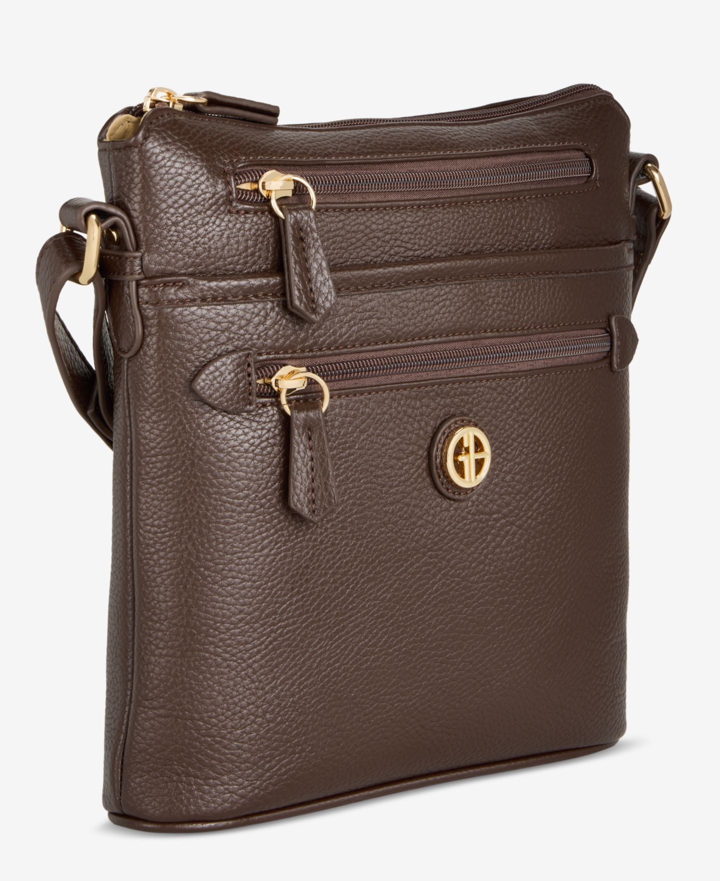 Женская сумка Giani Bernini Pebble North South Small Crossbody, цвет: Кофейный — фото 5